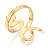 Snake 304 Stainless Steel Cuff Ring Components X-STAS-T066-28G-3