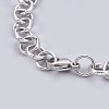 Tarnish Resistant 304 Stainless Steel Rolo Chain Bracelets BJEW-P237-11P-2