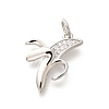 Brass Micro Pave Clear Cubic Zirconia Pendants KK-L225-004P-02-1