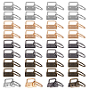 80Pcs 4 Colors Iron Ribbon Ends with Rings IFIN-GO0001-07-1