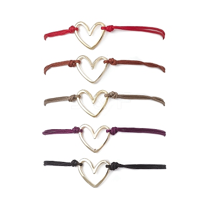 Brass Braided Bead Bracelets BJEW-JB12721-1