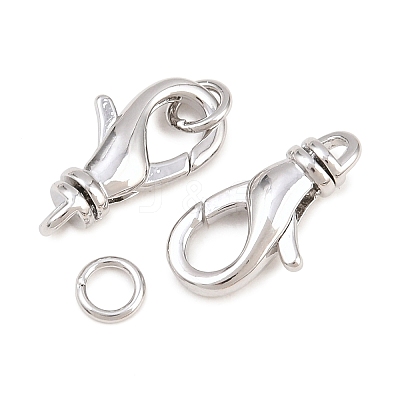 Brass Lobster Claw Clasps KK-H287-08B-P-1