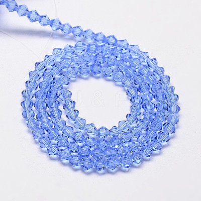 Imitate Austrian Crystal Bicone Glass Beads Strands GLAA-F029-6x6mm-09-1