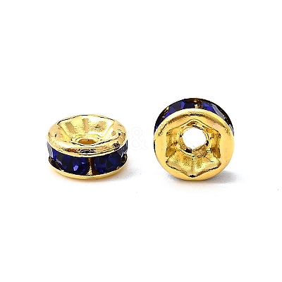 Brass Rhinestone Spacer Beads RB-A014-Z6mm-05G-1
