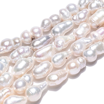 Natural Baroque Pearl Keshi Pearl Beads Strands X1-PEAR-S020-F10-01-1