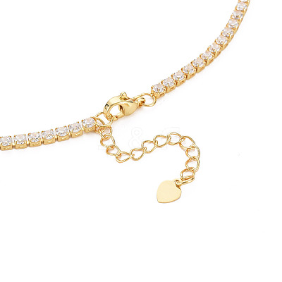 Brass Cubic Zirconia with Enamel Lariat Necklaces NJEW-S418-03-1