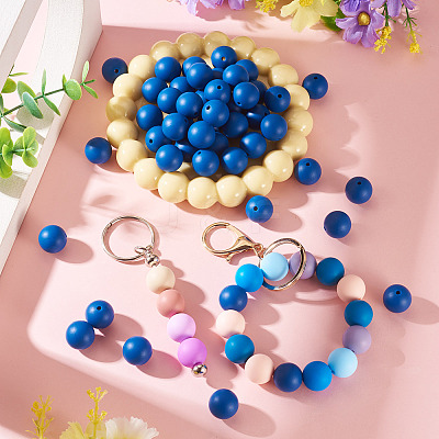 50Pcs Food Grade Eco-Friendly Silicone Beads SIL-TADJ0001-03G-1