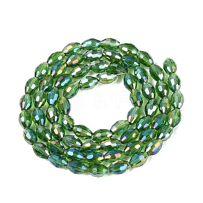 Electroplate Transparent Glass Beads Strands GL-N002-01A-A10-1