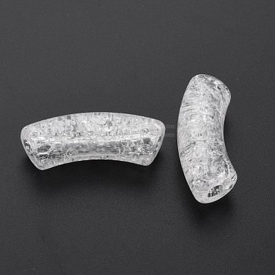 Transparent Crackle Acrylic Beads CACR-S009-001B-NA-1