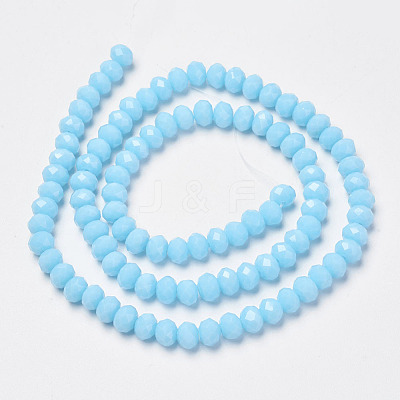 Opaque Solid Color Glass Beads Strands EGLA-A034-P10mm-D08-1