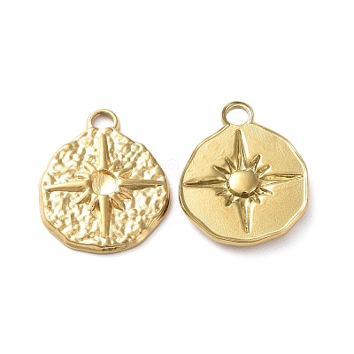 Ion Plating(IP) 304 Stainless Steel Pendant Cabochon Settings STAS-P324-35G-1