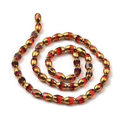 Faceted Electroplate Glass Beads Strands EGLA-P051-04A-A01-1