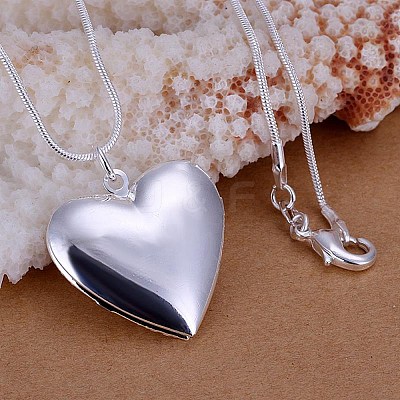 Brass Hollow Heart Diffuser Locket Pendants KK-BB11640-1