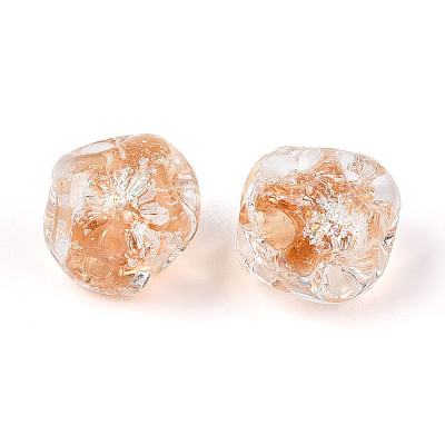Handmade Foil Lampwork Beads FOIL-T007-01E-1