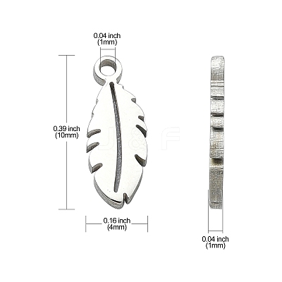 304 Stainless Steel Charms STAS-CJC0008-09P-1