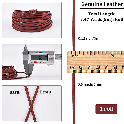5M Cowhide Leather Cords for DIY Craft WL-GF0001-25A-04-1
