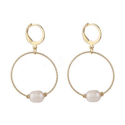 Large Hole Pearl Beads Hoop Earring EJEW-JE04724-01-1