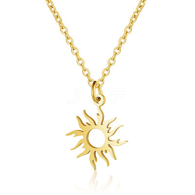 201 Stainless Steel Pendant Necklaces NJEW-T009-JN122-40-2-1