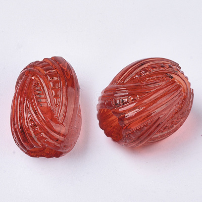 Transparent Acrylic European Beads X-TACR-T015-027-1