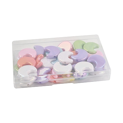 40Pcs UV Plating Opaque Acrylic Beads OACR-FS0002-29-1