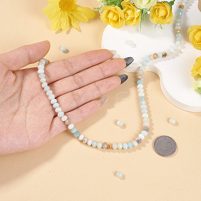 1 Strand Natural Flower Amazonite Beads Strands G-TA0003-26B-1