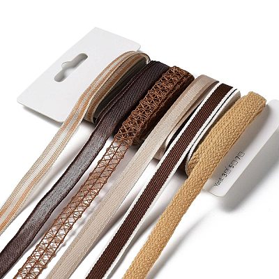 18 Yards 6 Styles Polyester Ribbon SRIB-C001-E02-1