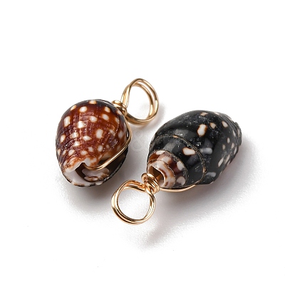 Spiral Shell Pendants PALLOY-JF02492-02-1