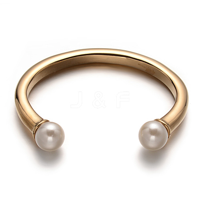 Ion Plating(IP) 316 Surgical Stainless Steel Cuff Bangles LS-STAS-F013-01G-1
