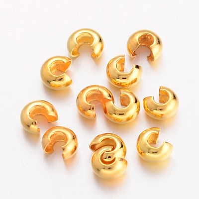 Brass Crimp Beads Covers EC266-G-1