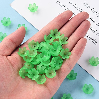 Frosted Acrylic Bead Caps MACR-S371-07A-734-1