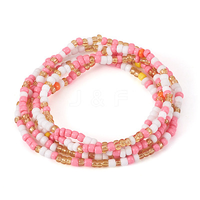 Resin Beads Bracelets BJEW-TAC0080-01E-1