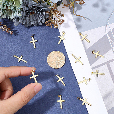 12Pcs Brass Pendants KK-BBC0024-56G-1