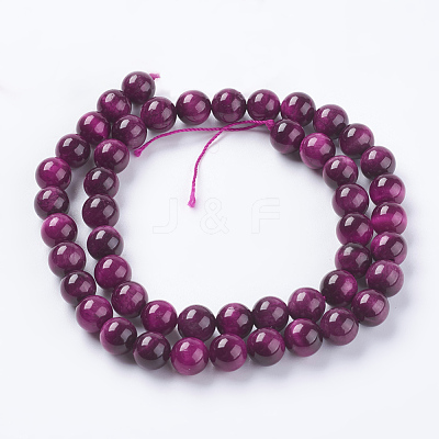 Natural Tiger Eye Beads Strands X-G-G544-8mm-02-1