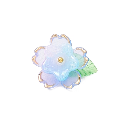 4Pcs Transparent Acrylic Pendants PALLOY-TA00287-1