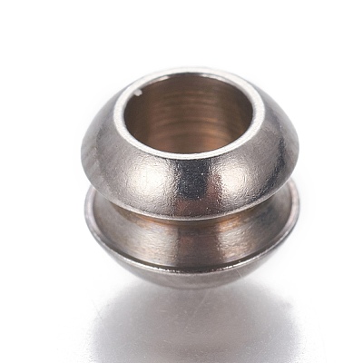 Non-Tarnish 201 Stainless Steel European Beads X-STAS-P239-13P-1