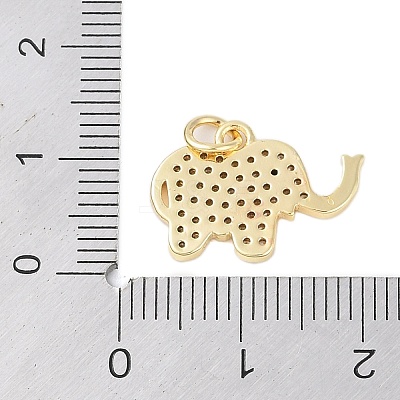Rack Plating Brass Cubic Zirconia Pendants KK-Z060-17G-1