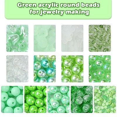 Acrylic Bead Flowers/Stars/Hearts OACR-FS0001-67B-1