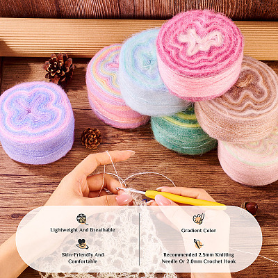 Segment Dyed Knitting Yarn DIY-TAC0033-03A-1