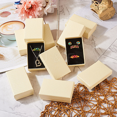 Rectangle Cardboard Paper Jewelry Box CON-TAC0015-01B-1