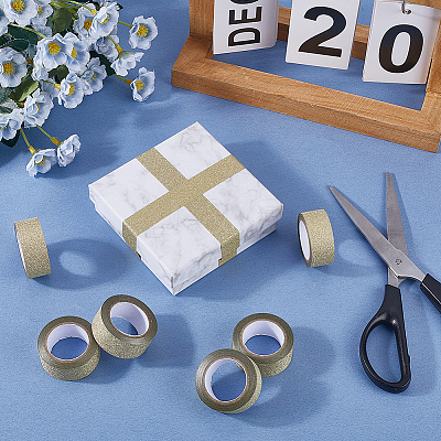 8 Roll Glitter Adhesive Plastic Tapes DIY-CP0011-84A-1