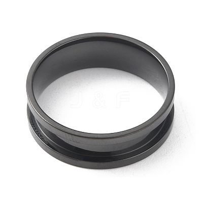 201 Stainless Steel Grooved Finger Ring RJEW-WH0004-32G-EB-1