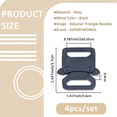 4Pcs Alloy Outdoors Cam Buckles FIND-FH0011-26A-02-1