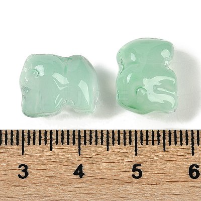 Spray Painted Glass Beads GLAA-Z007-04F-1