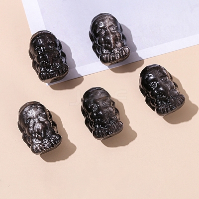 Natural Silver Obsidian Carved Healing Figurines PW-WG51571-05-1