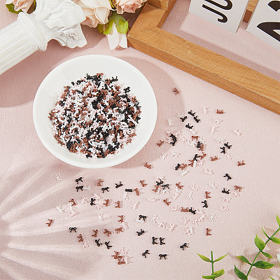 800Pcs 4 Colors Resin Cabochons MRMJ-CY0001-03-1