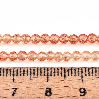 Transparent Gradient Color Glass Beads Strands GLAA-H021-01B-30-1
