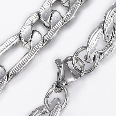 Non-Tarnish Trendy Men's Figaro Chain Necklaces NJEW-L450-06D-1