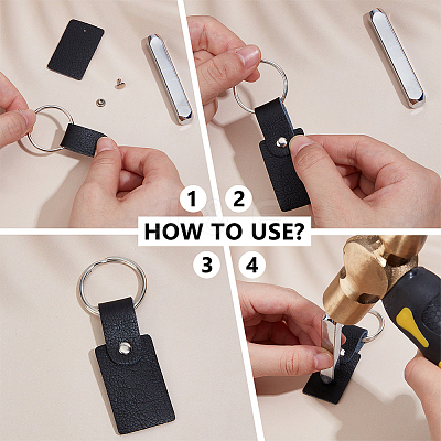 DIY Leather Keychain Making Kits DIY-OC0013-50A-1