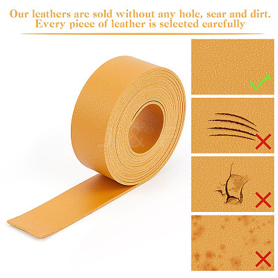 2M Flat Double Face Lychee Pattern Imitation Leather Band LC-WH0010-01A-05-1