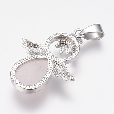 Natural Rose Quartz Pendants X-G-G651-A10-1